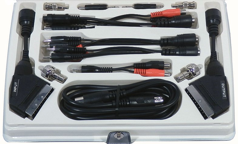 Kit - Universal Scart / Camcorder / Audio Video User configurable Lead Kit - BNC, PHono, SCART, UHF, 3.5mm Jack, DIN, Mini DIN