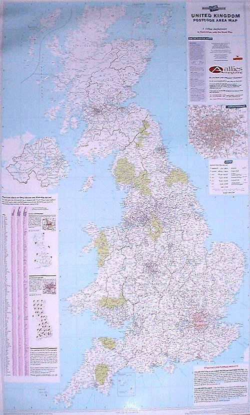Technical Data Laminated Office Wall Map Of Uk Post Codes 840mm X 1200mm Hot Sex Picture 9025