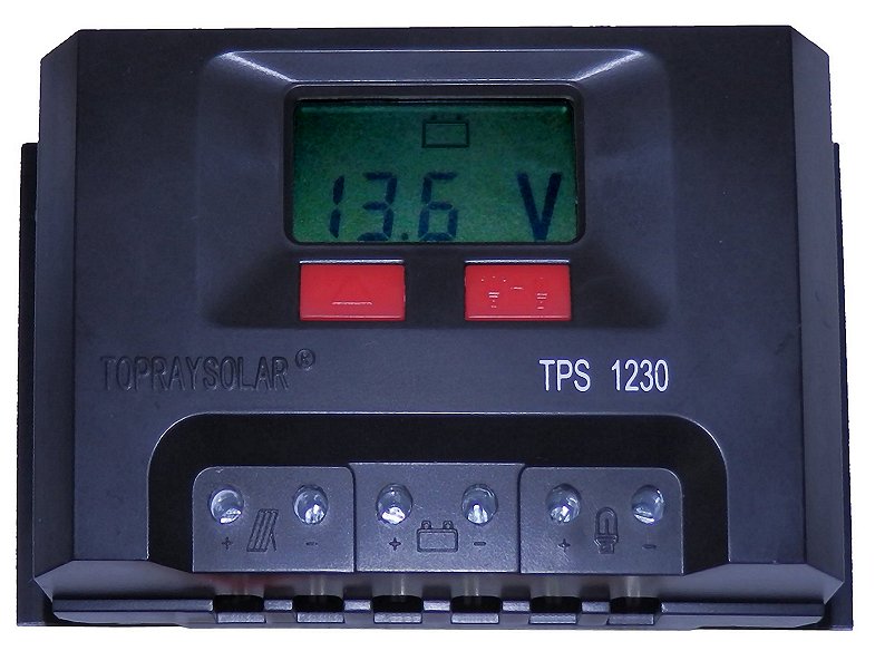  Picture - TopRay Solar TPS 1230. 30Amp, 12 Volt Solar Charge controller N28KR