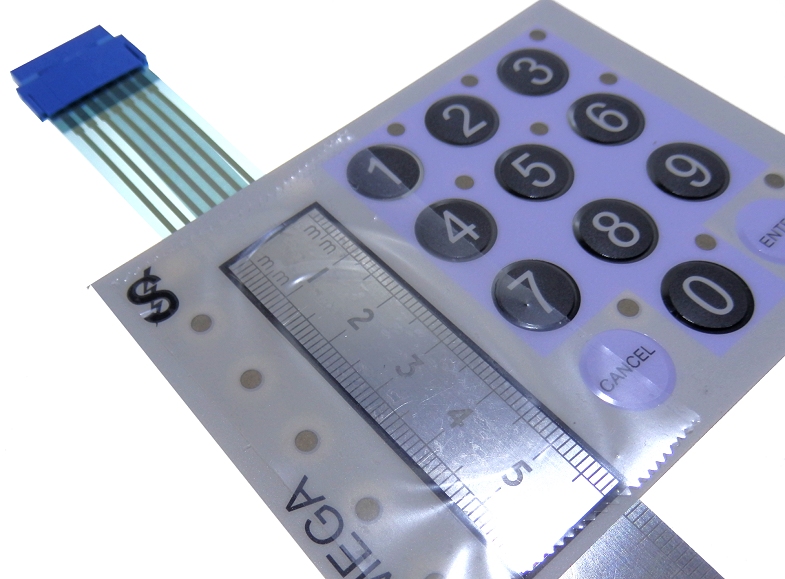  Picture - Window - Membrane 12 Button Keypad 0-9 keys, Cancel and Enter keys with information window, Arduino RaspPi, AVR, Pic. 3M 468MP Adhesive backing